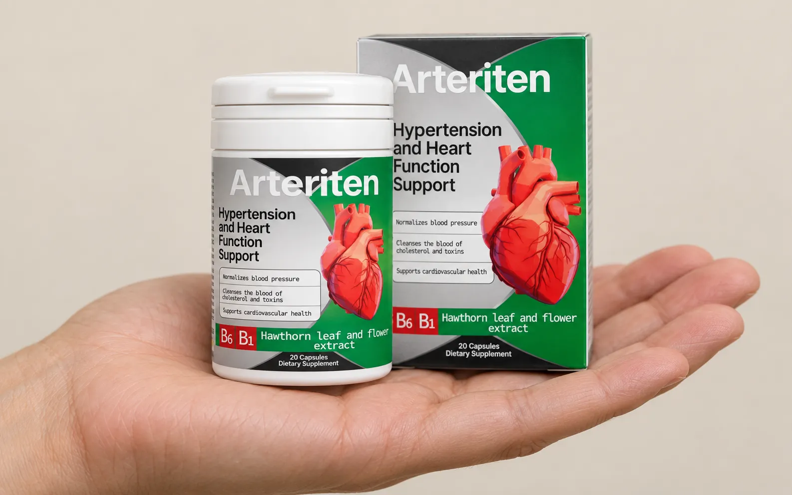 Arteriten — Verpackung in der Hand