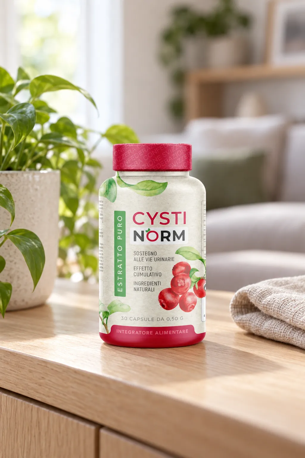 CYSTINORM — Verpackung im Alltag