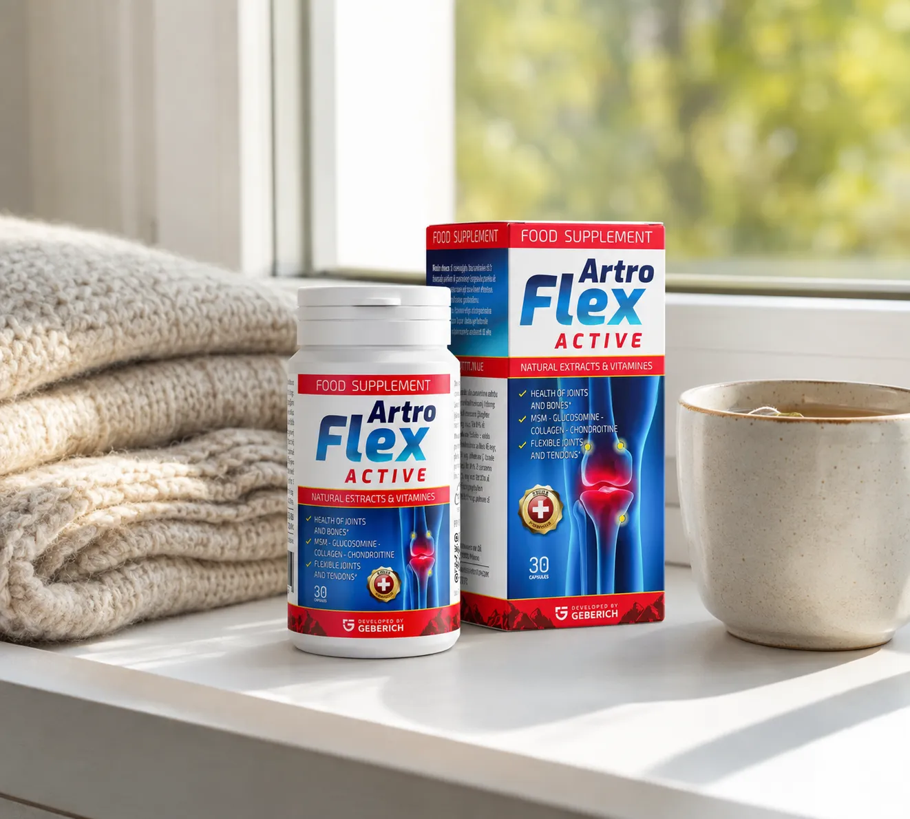 Artroflex Active — Verpackung im Alltag