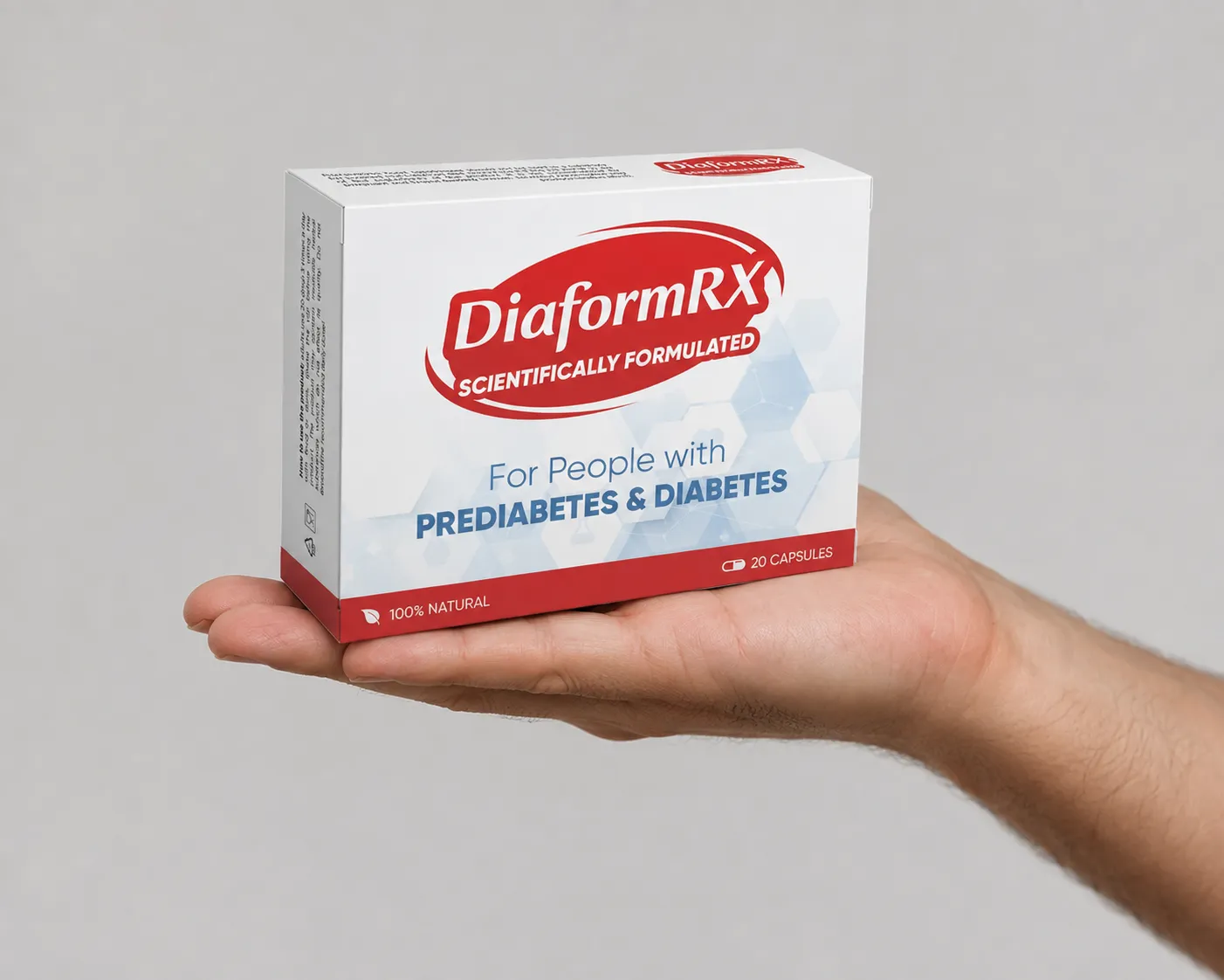 DiaformRX — Verpackung in der Hand