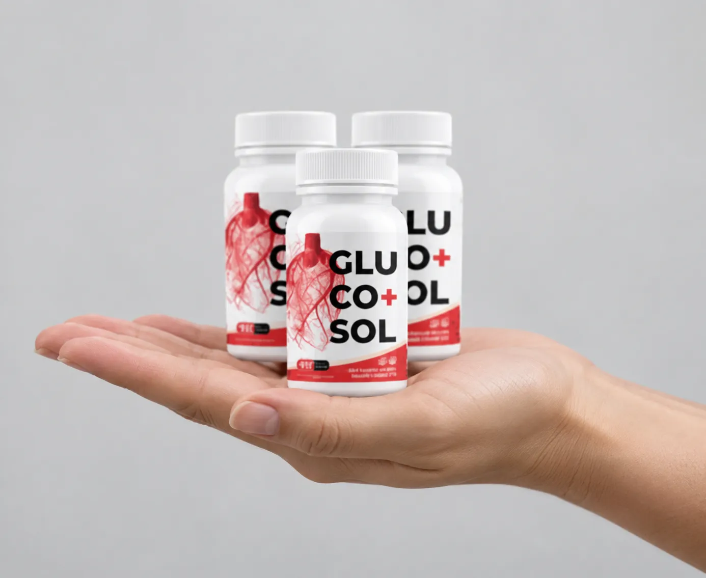 Glucosol — Verpackung in der Hand