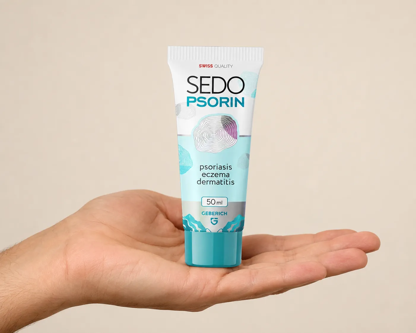 Sedopsorin — Verpackung in der Hand