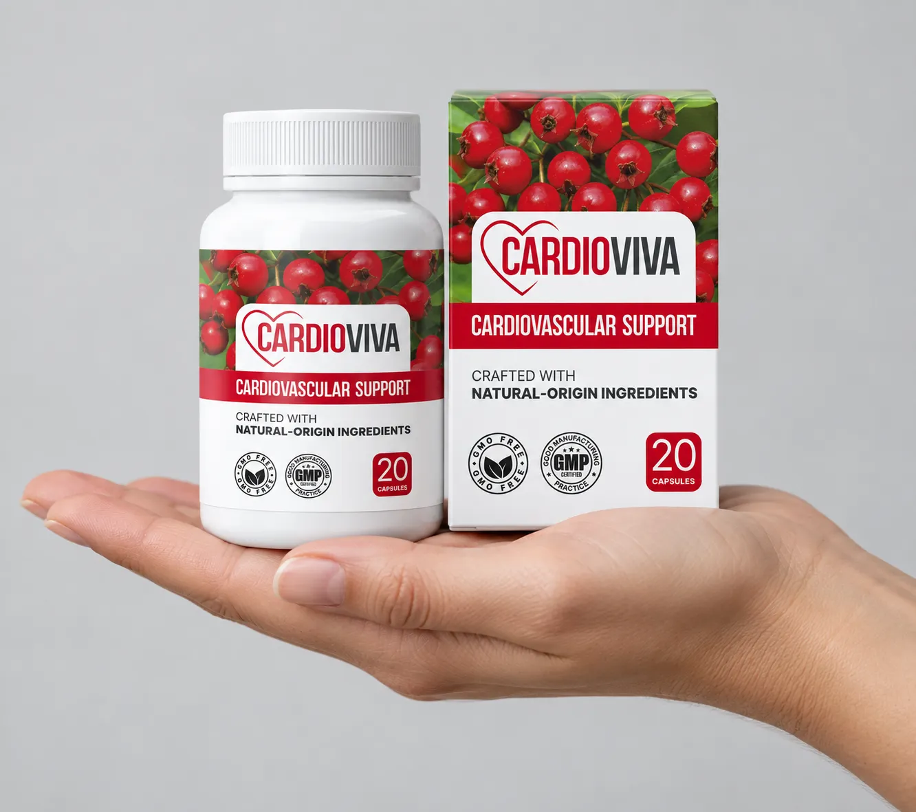 CardioViva — Verpackung in der Hand