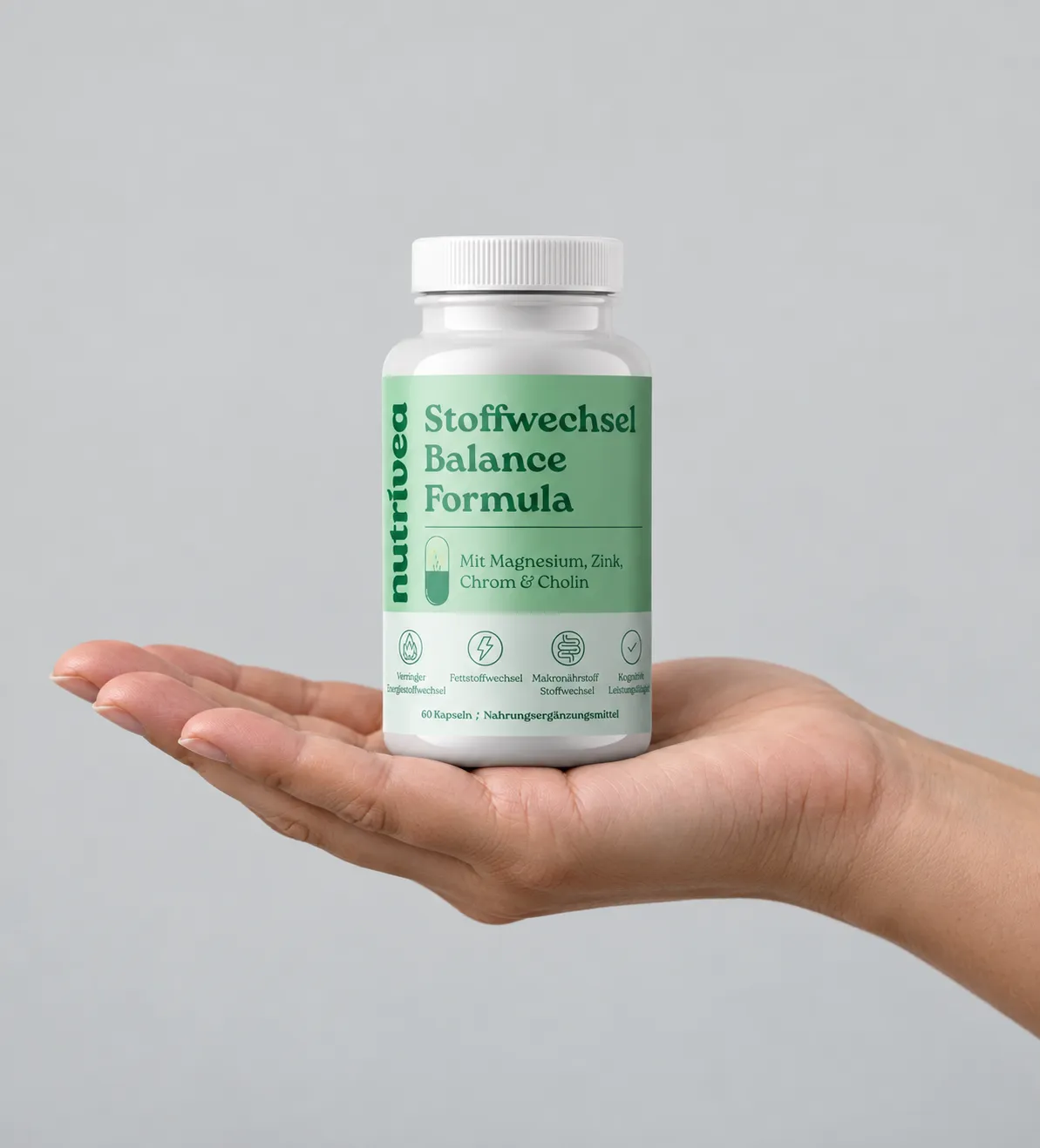 Nutrivea — Verpackung in der Hand