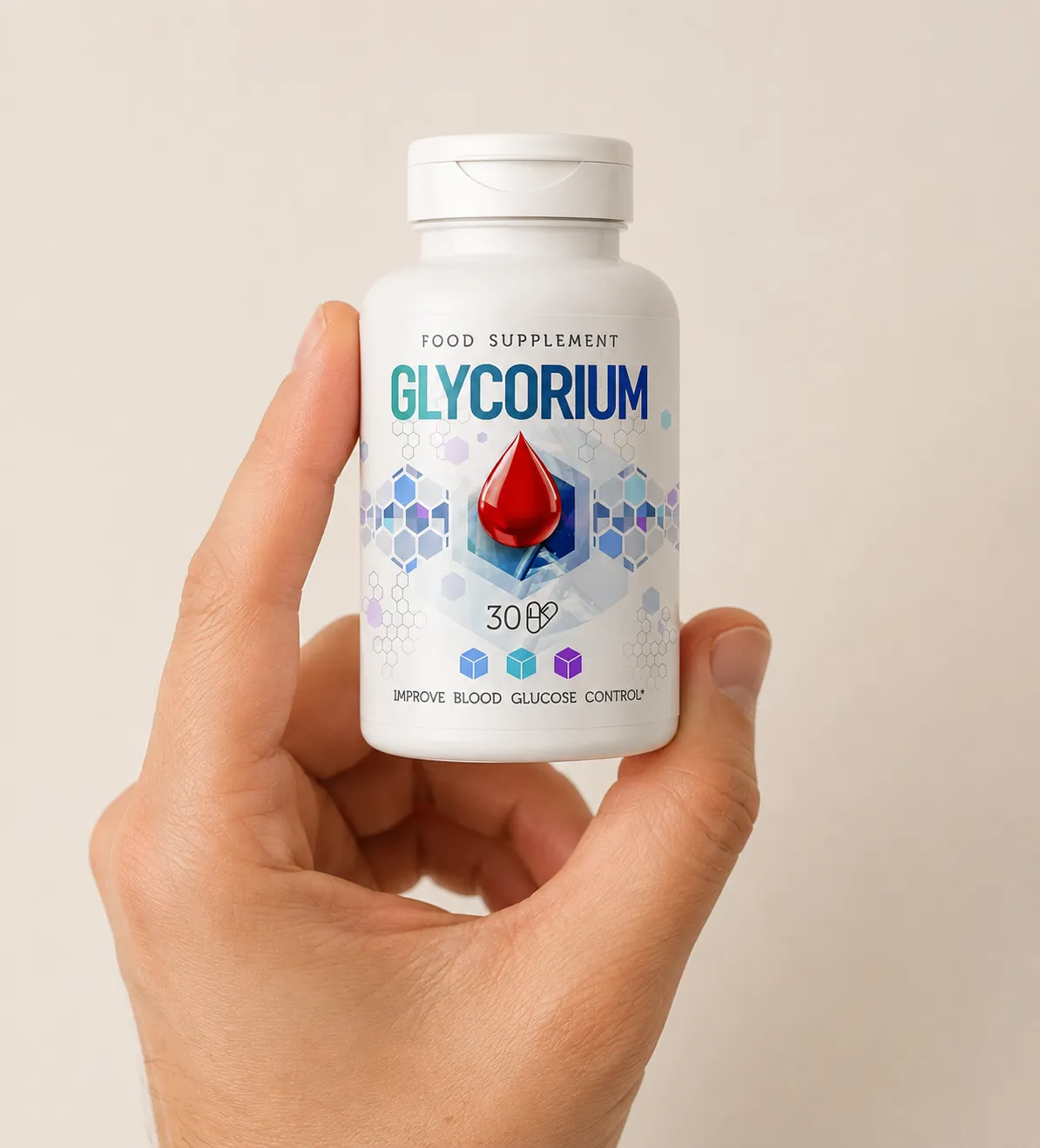 Glycorium — Verpackung in der Hand