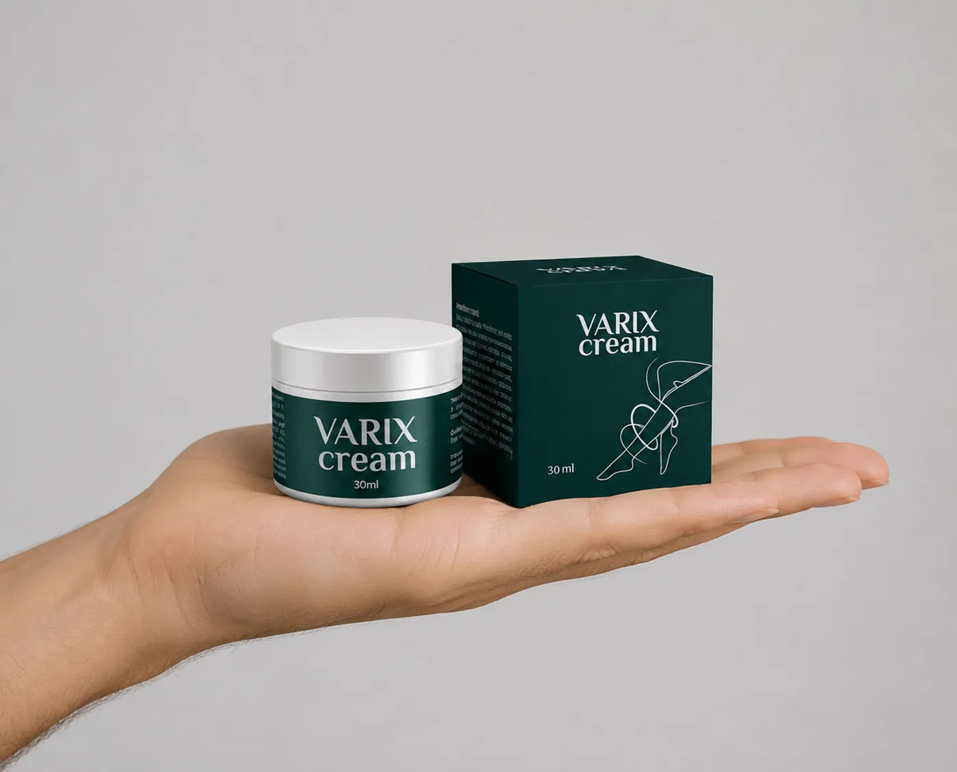 Varix cream lp — Verpackung in der Hand