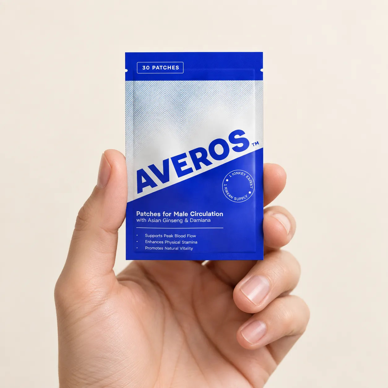 AVEROS — Verpackung in der Hand