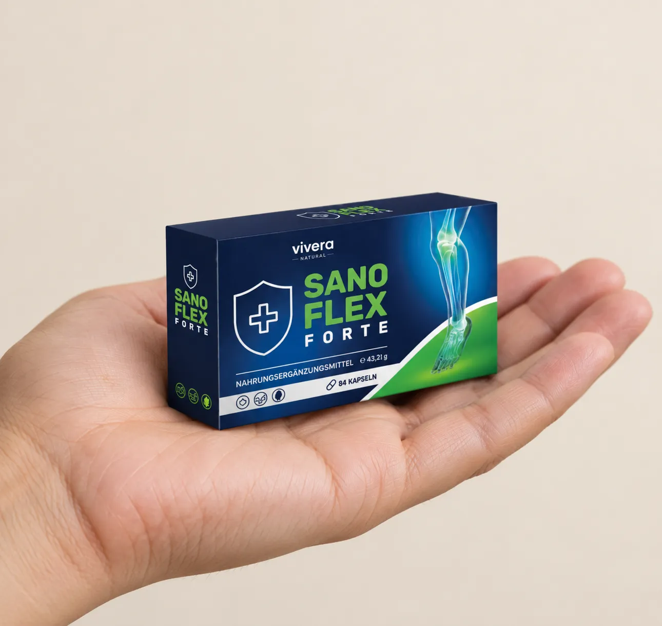 SANOFLEX — Verpackung in der Hand