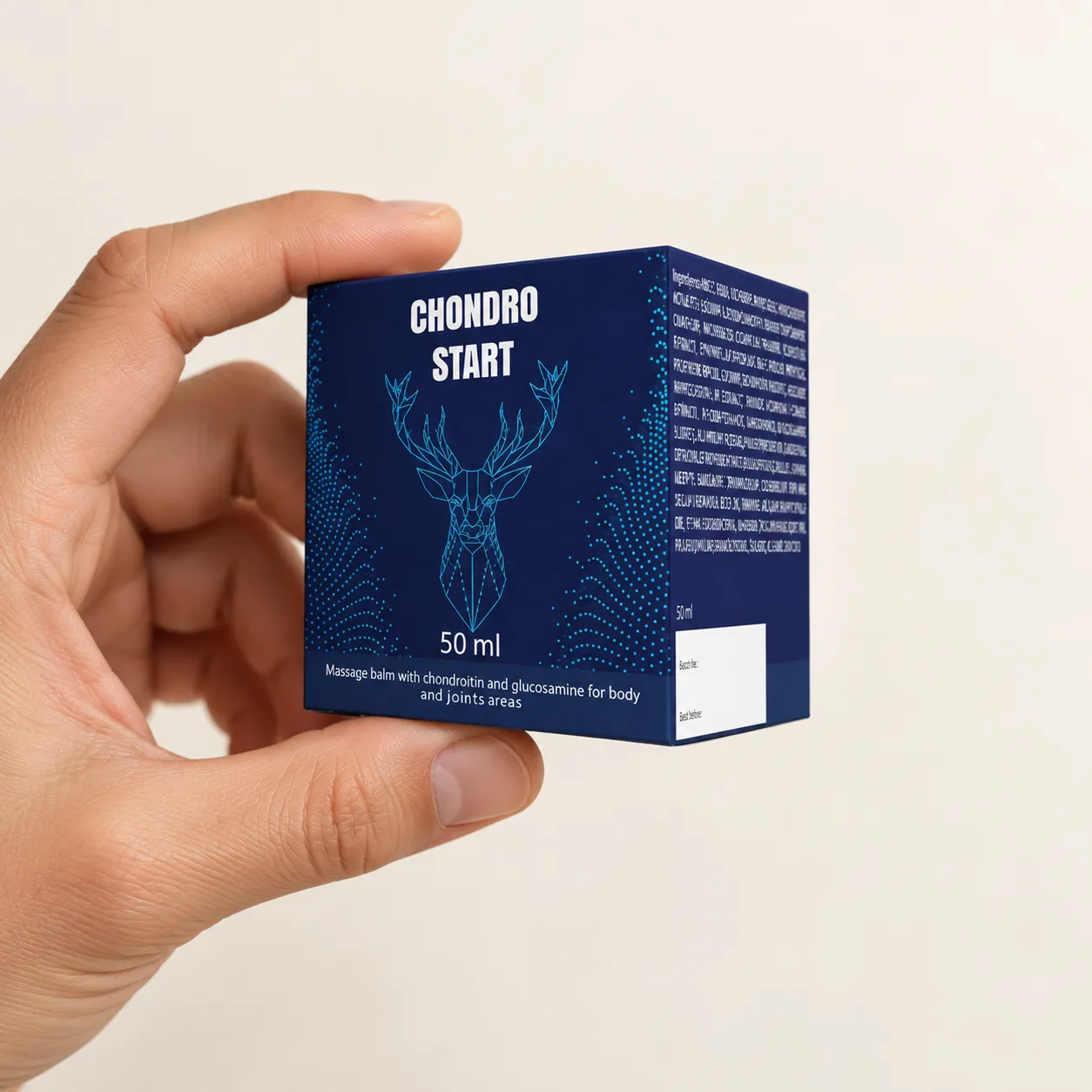 Chondrostart — Verpackung in der Hand