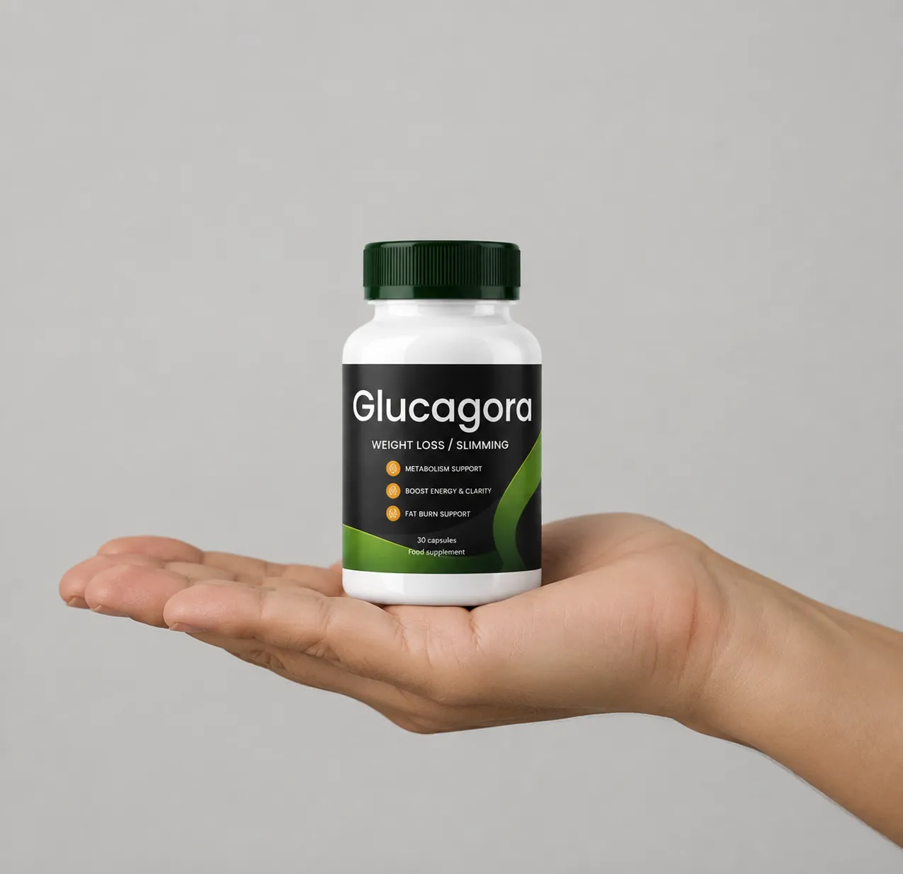 Glucagora — Verpackung in der Hand