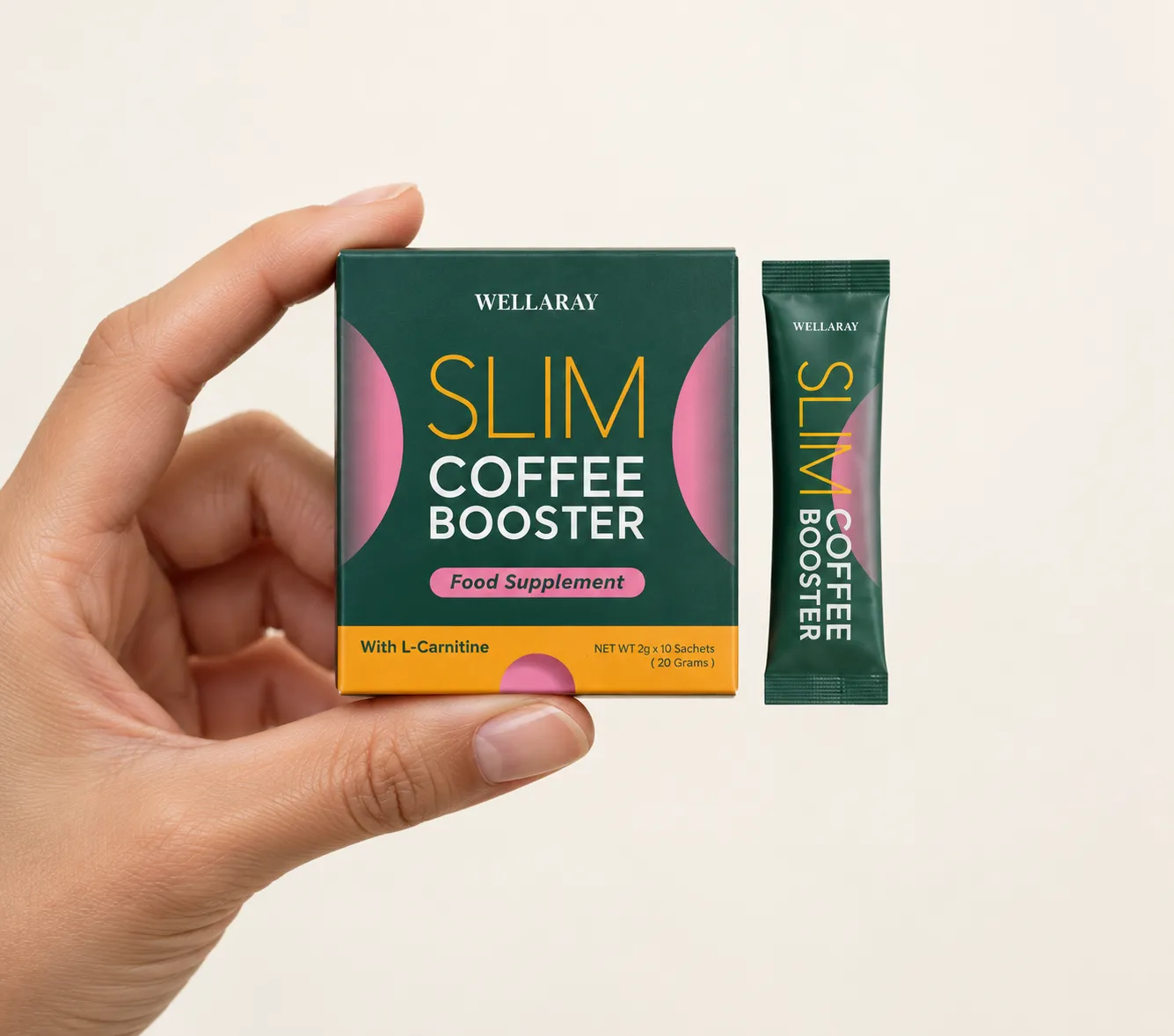 Wellaray — Verpackung in der Hand