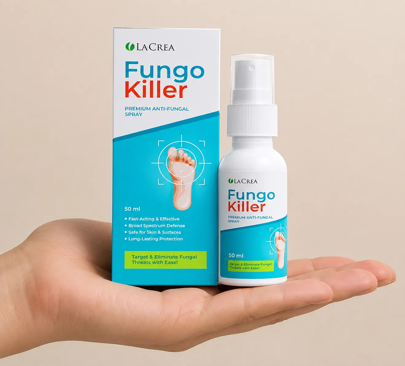 Fungokiller — Verpackung in der Hand