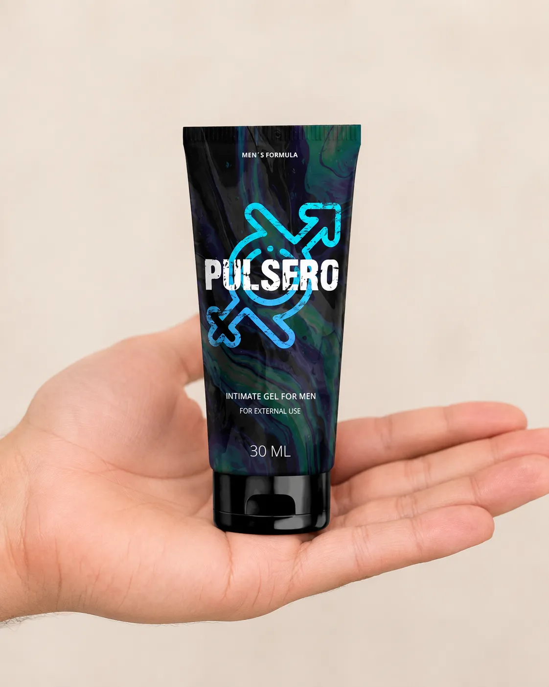Pulsero gel — Verpackung in der Hand