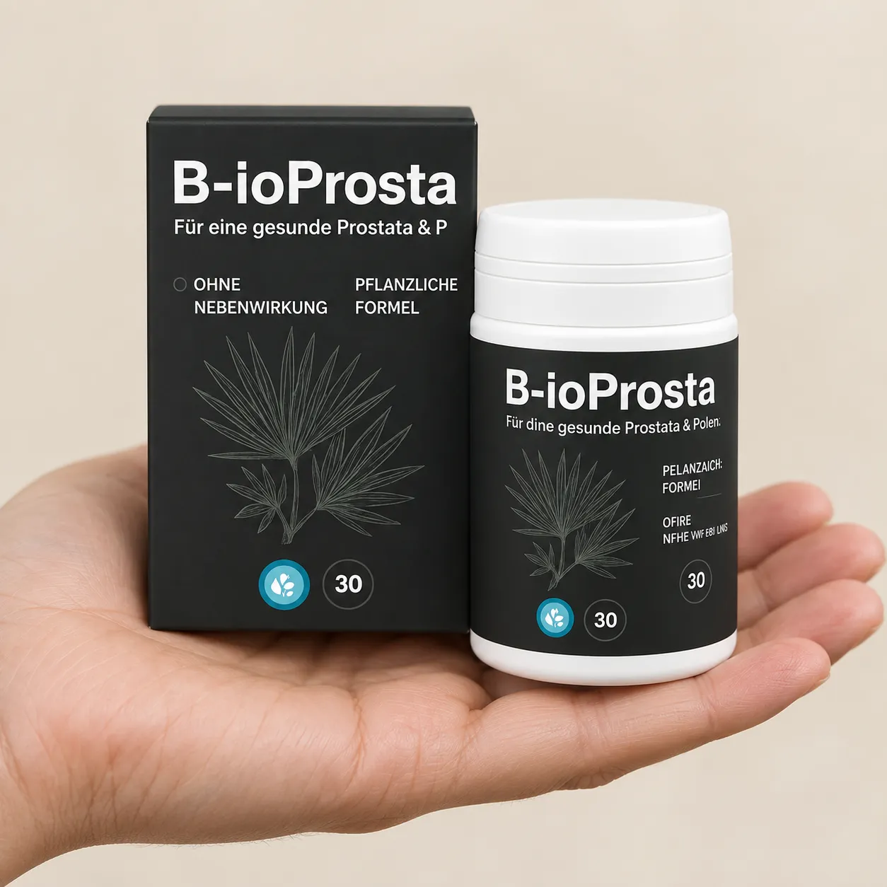 Bio-Prosta — Verpackung in der Hand