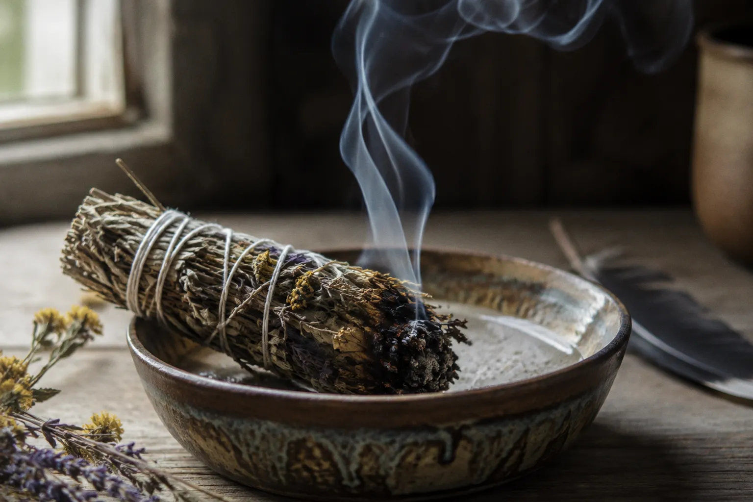 Räuchern mit heimischen Kräutern: Ihr Ritual in 4 Schritten